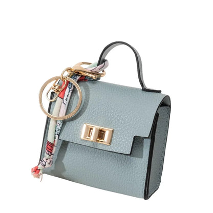 Mini Square Leather Bag Charm Bag Pendant Light Luxury Cute Bag Pendant Fashion Decor Accessories Creative Keychain Coin Purse