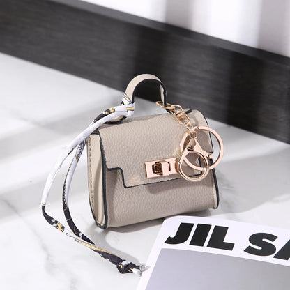 Mini Square Leather Bag Charm Bag Pendant Light Luxury Cute Bag Pendant Fashion Decor Accessories Creative Keychain Coin Purse