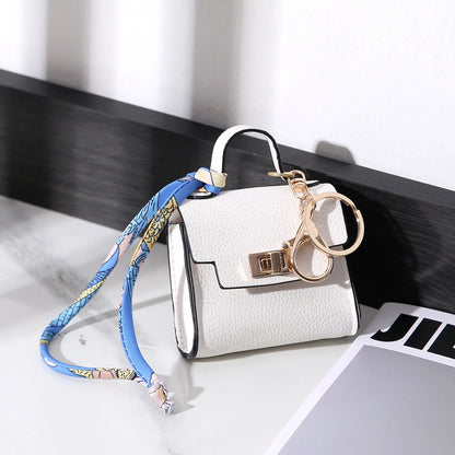 Mini Square Leather Bag Charm Bag Pendant Light Luxury Cute Bag Pendant Fashion Decor Accessories Creative Keychain Coin Purse