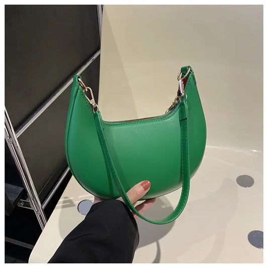 New Fashionable High-End Moon-Shaped Baseball Bag Showing Luxury Women'S Single Shoulder Bag Elegant Lady Handbags Bolso Mujer