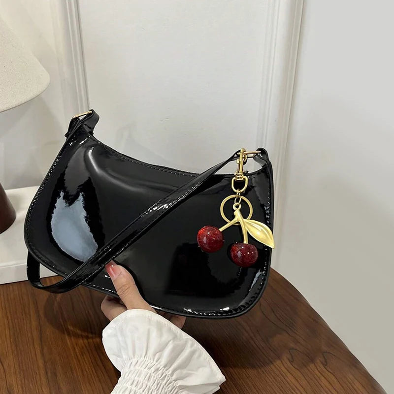 Retro Solid Color PU Leather Shoulder Underarm Bag Women'S Fashion Handbags Casual Hobos Purses and Handbag Ladies Hand Bags