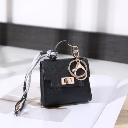 Mini Square Leather Bag Charm Bag Pendant Light Luxury Cute Bag Pendant Fashion Decor Accessories Creative Keychain Coin Purse