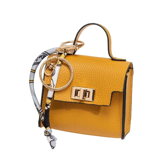 Mini Square Leather Bag Charm Bag Pendant Light Luxury Cute Bag Pendant Fashion Decor Accessories Creative Keychain Coin Purse