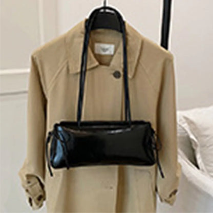 Y2K Trend PU Leather Work Shoulder Bag Large Capacity Simple Female Crossbody Bag Solid Color Commuting Bag Women Female